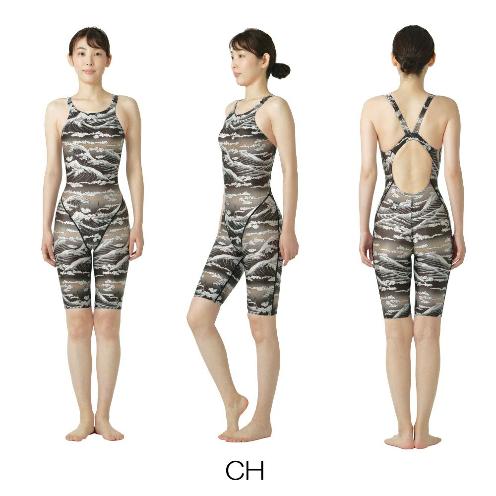 スピードSPEEDO競泳水着レディースWA承認オープンバックニースキン2FLEXΣχフレックスシグマカイオールインワンSCW12542FZ