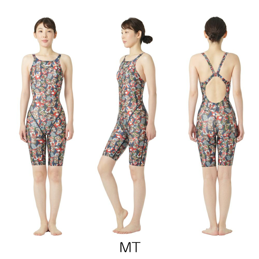 スピードSPEEDO競泳水着レディースWA承認オープンバックニースキン2FLEXΣχフレックスシグマカイオールインワンSCW12542FZ