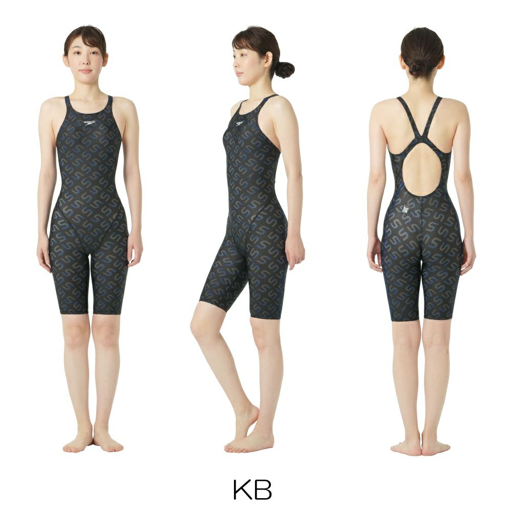 スピードSPEEDO競泳水着レディースWA承認オープンバックニースキン2FLEXΣχフレックスシグマカイオールインワンSCW12542FZ