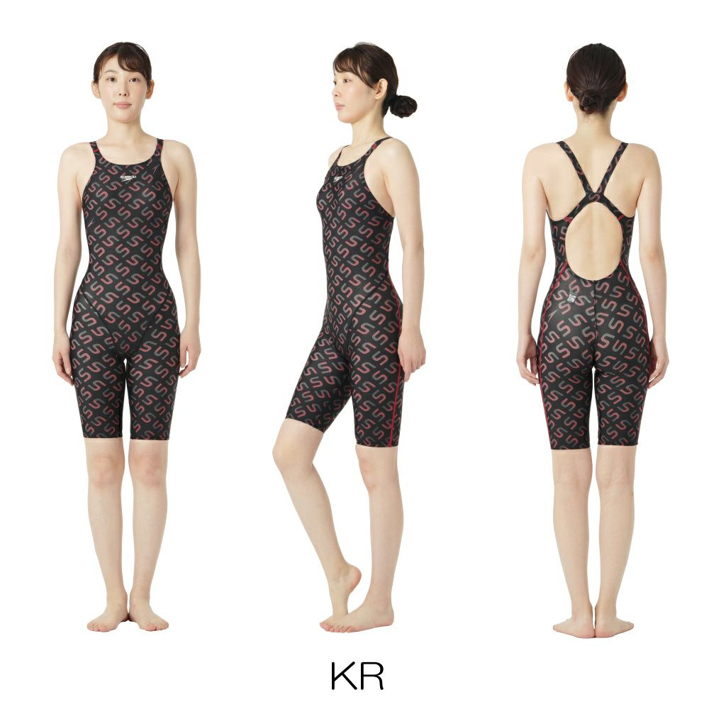 スピードSPEEDO競泳水着レディースWA承認オープンバックニースキン2FLEXΣχフレックスシグマカイオールインワンSCW12542FZ