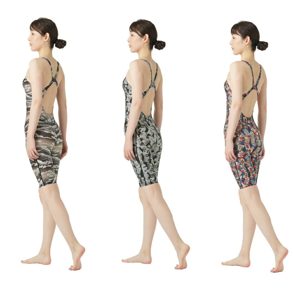 スピードSPEEDO競泳水着レディースWA承認オープンバックニースキン2FLEXΣχフレックスシグマカイオールインワンSCW12542FZ