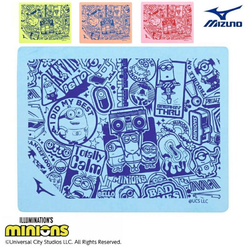 ミズノMIZUNO水泳スイムタオル吸水タオルセームタオルミニオンズMINIONS2025年春夏モデルN2JYC097
