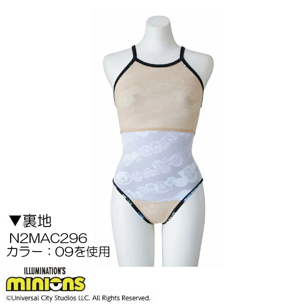 ミズノMIZUNO競泳水着レディース練習用エクサースーツミディアムカットEXERSUITSU-FitミニオンズMINIONS2025年春夏モデルN2MAC296