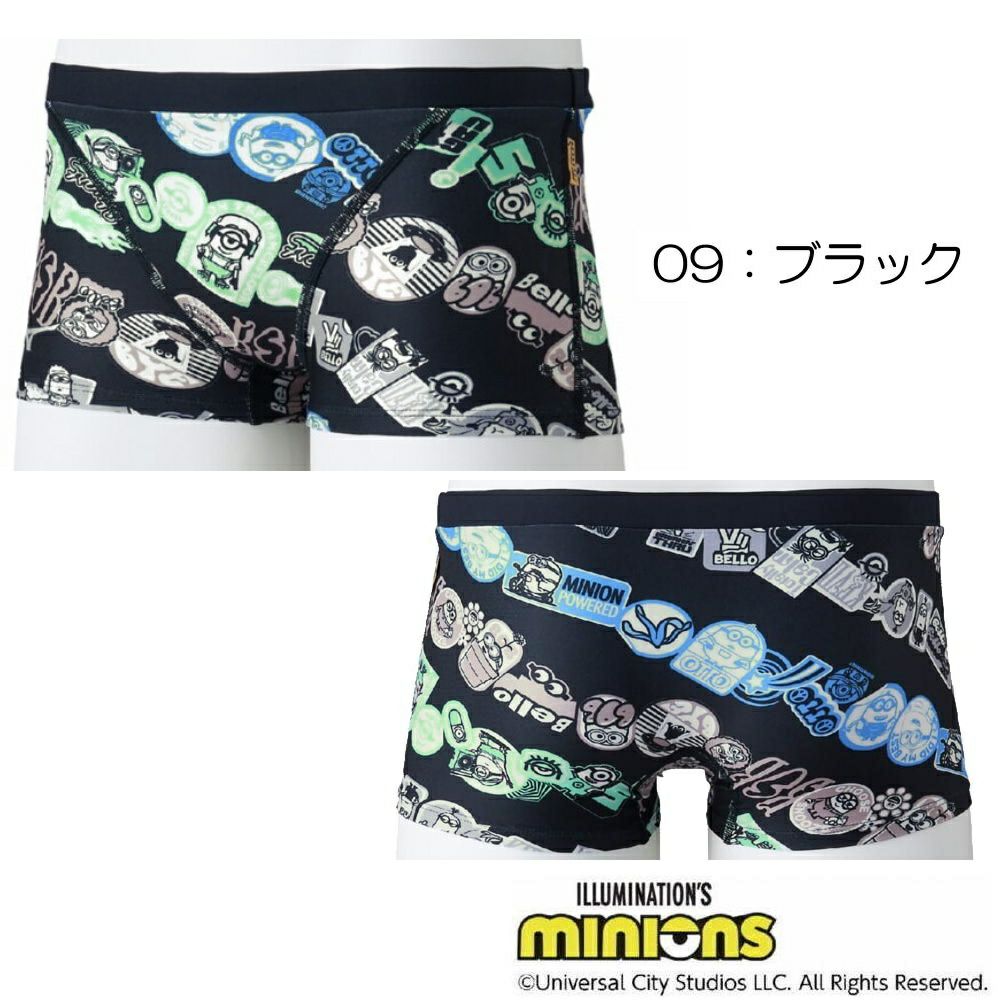 ミズノMIZUNO競泳水着メンズ練習用エクサースーツショートスパッツEXERSUITSU-FitミニオンズMINIONS2025年春夏モデルN2MBC096