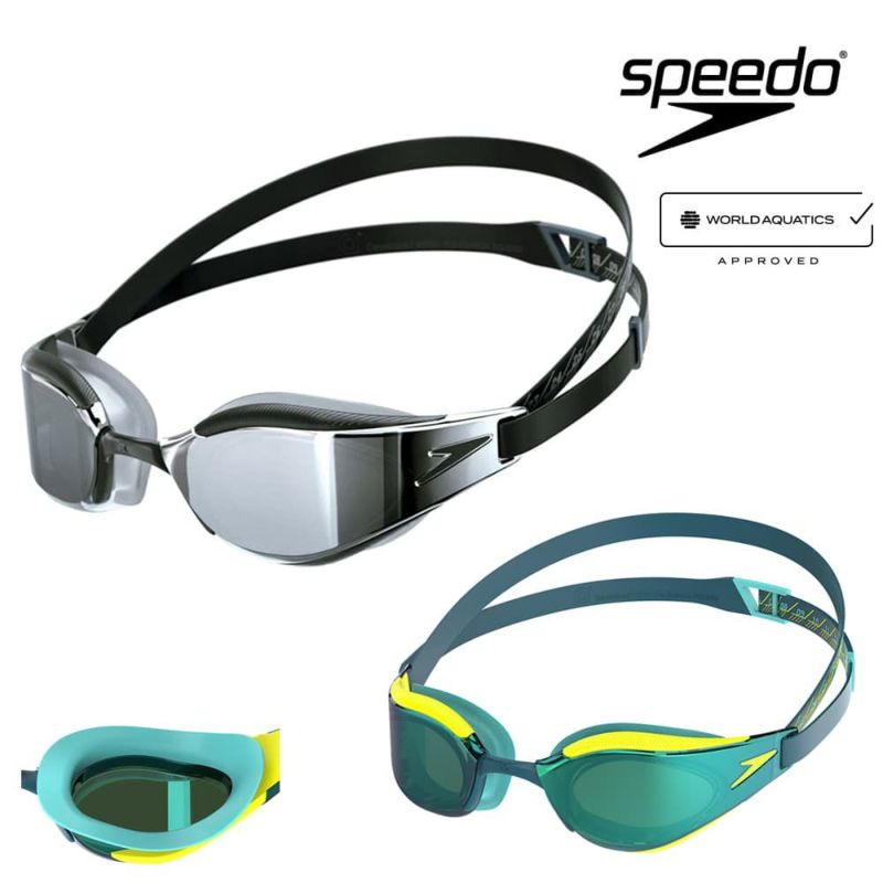 スイミングレーシングゴーグル水泳スピードSPEEDOFastskinHyperEliteMirrorファストスキンハイパーエリートミラーゴーグルWA承認モデル競泳クッション付きSE02151