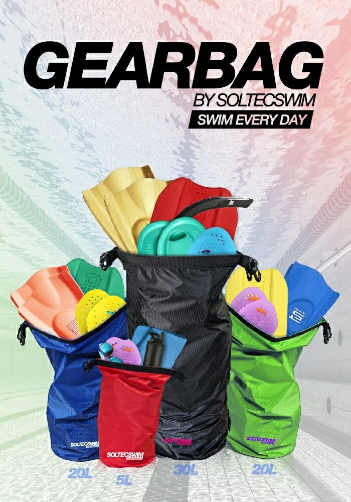 SOLTECSWIMウォータープルーフギアバッグWATERPROOFGEARBAG防水水泳バッグSOL2050-2