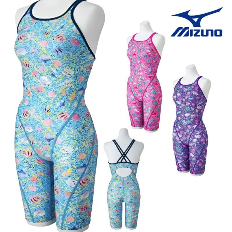 ミズノMIZUNO競泳水着練習用水着レディースエクサースーツハーフスーツオールインワンEXERSUITSU-FitAYACOLLECTION寺川綾競泳練習水着2025年春夏モデルN2MGC275