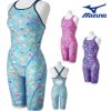 ミズノMIZUNO競泳水着練習用水着レディースエクサースーツハーフスーツオールインワンEXERSUITSU-FitAYACOLLECTION寺川綾競泳練習水着2025年春夏モデルN2MGC275