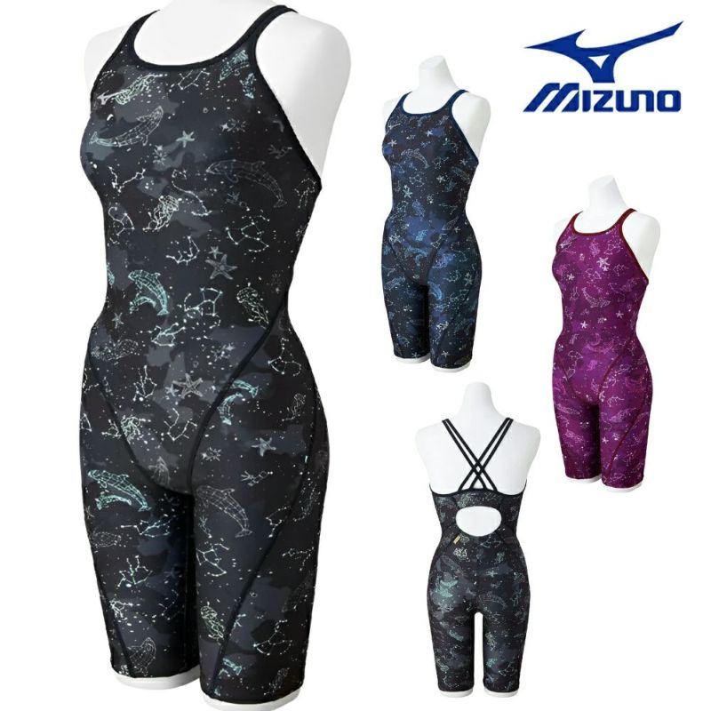 ミズノMIZUNO競泳水着練習用水着レディースエクサースーツハーフスーツオールインワンEXERSUITSU-FitAYACOLLECTION寺川綾競泳練習水着2025年春夏モデルN2MGC274