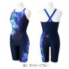 ミズノMIZUNOフィットネス水着レディースSTROKEONEオールインワンパッド付きAYACOLLECTION寺川綾2025年春夏モデルN2JGC308