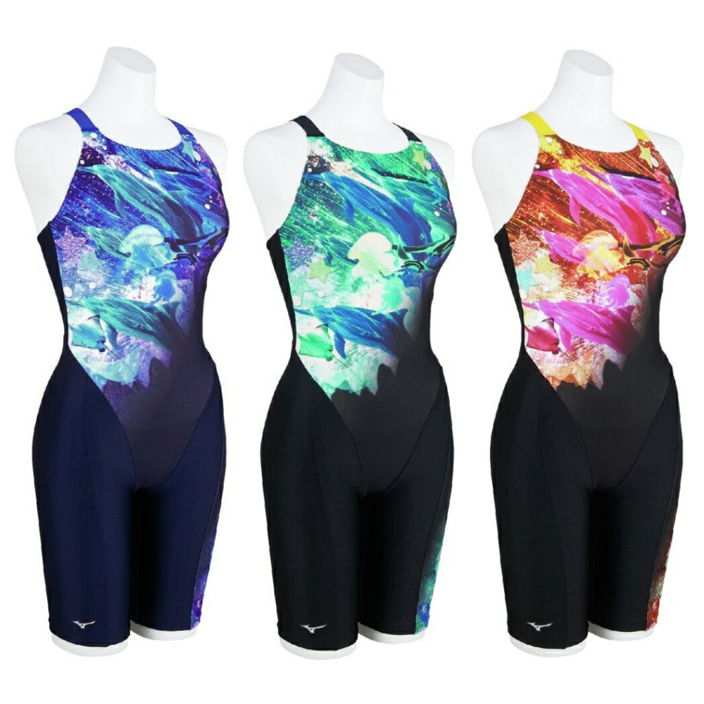 ミズノMIZUNOフィットネス水着レディースSTROKEONEオールインワンパッド付きAYACOLLECTION寺川綾2025年春夏モデルN2JGC308