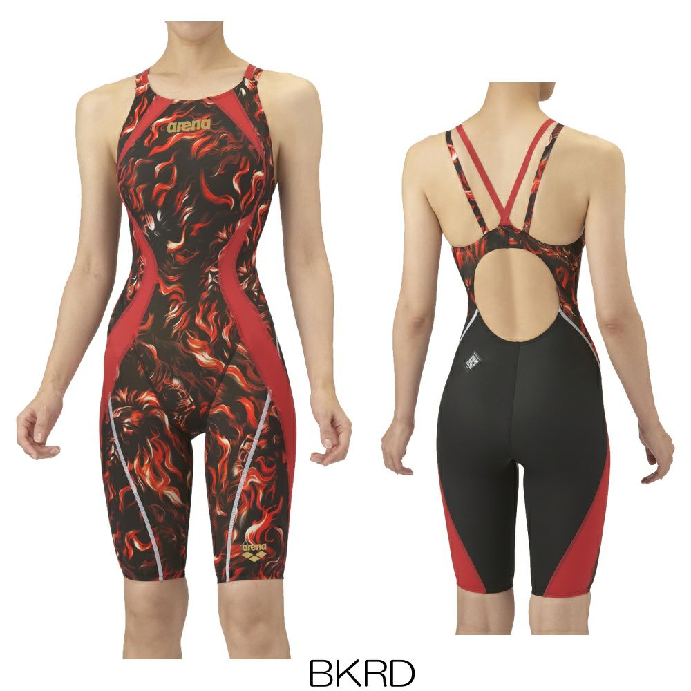 アリーナARENA競泳水着レディースWA承認モデルレーシングハーフスパッツオープンバックハーフレッグオールインワンAQUAADVANCEDAQUAXTREMEfinaマークありarenaINDOMITUSAS5FRCS8L