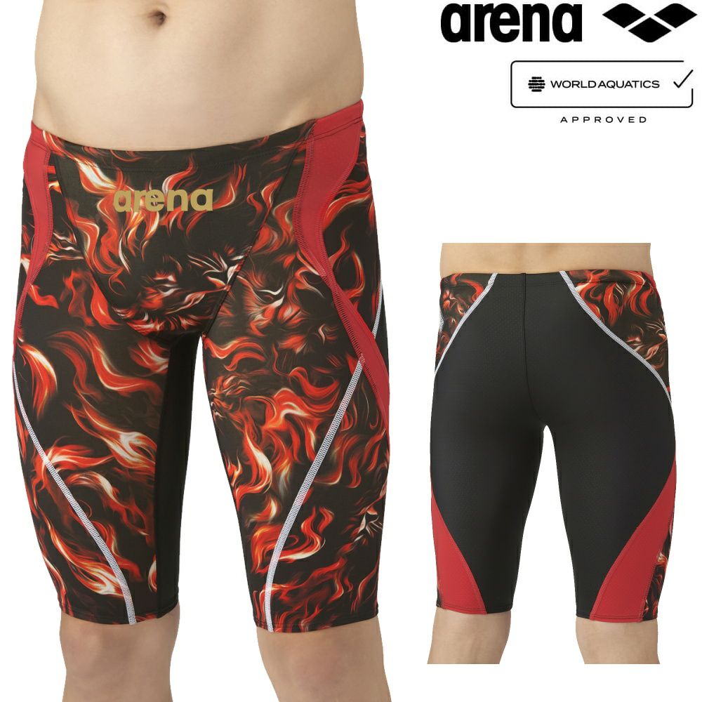 アリーナARENA競泳水着メンズWA承認モデルレーシングスパッツ(ハーフレッグ)AQUAADVANCEDAQUAXTREMEfinaマークありarenaINDOMITUSAS5FRCS9M