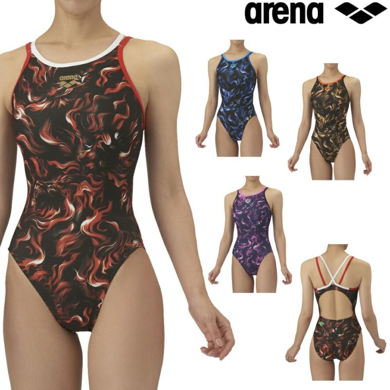 アリーナARENA競泳水着練習用水着レディーストレーニングワンピースオープンバックタフスーツタフスキンEP競泳練習水着arenaINDOMITUSAS5FWMS1L