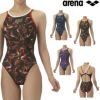 アリーナARENA競泳水着練習用水着レディーストレーニングワンピースオープンバックタフスーツタフスキンEP競泳練習水着arenaINDOMITUSAS5FWMS1L