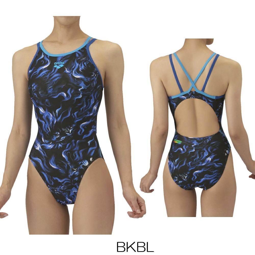 アリーナARENA競泳水着練習用水着レディーストレーニングワンピースオープンバックタフスーツタフスキンEP競泳練習水着arenaINDOMITUSAS5FWMS1L
