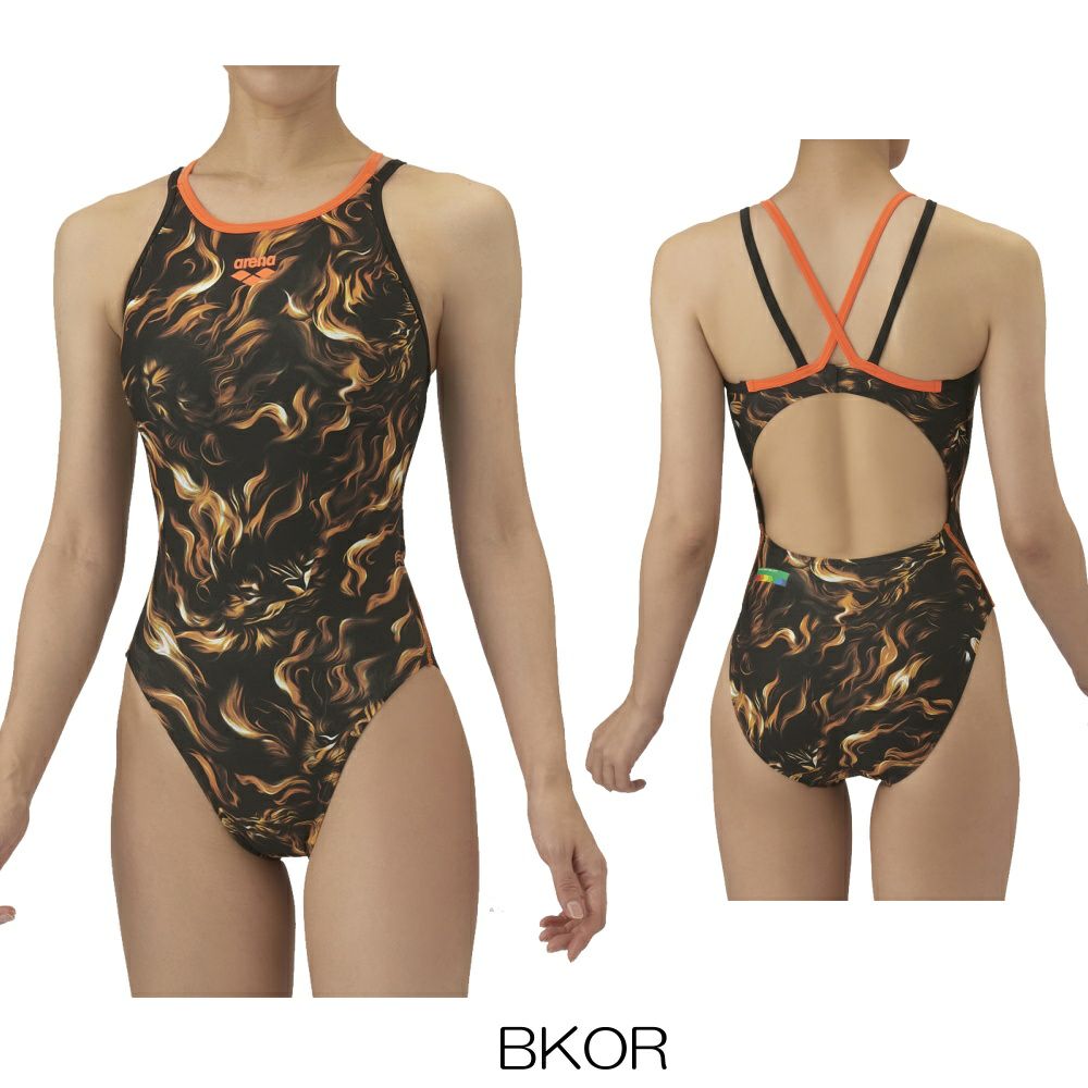 アリーナARENA競泳水着練習用水着レディーストレーニングワンピースオープンバックタフスーツタフスキンEP競泳練習水着arenaINDOMITUSAS5FWMS1L