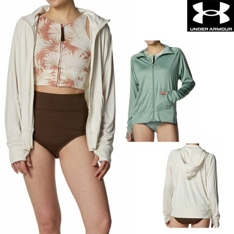 アンダーアーマーUNDERARMOURUAラッシュガードフルジップフーディーレディーストレーニングU6001421