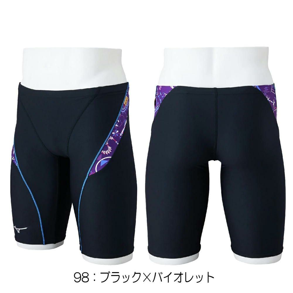 ミズノMIZUNO競泳水着練習用水着メンズエクサースーツハーフスパッツEXERSUITSU-Fit競泳練習水着2025年春夏モデルN2MBC588
