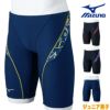 ミズノMIZUNO競泳水着練習用水着ジュニア男子エクサースーツハーフスパッツEXERSUITSU-Fit競泳練習水着2025年春夏モデルN2MBC988