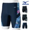 ミズノMIZUNOフィットネス水着メンズハーフスパッツ2025年春夏モデルN2JBC116