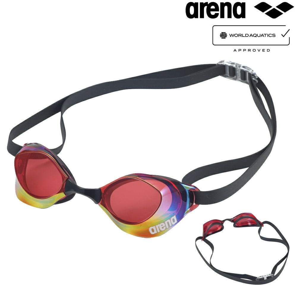 スイムゴーグルアリーナARENA水泳アクアフォーススイフトAレーシングゴーグルミラーレンズスワイプくもり止めWA承認AGL-O400MS