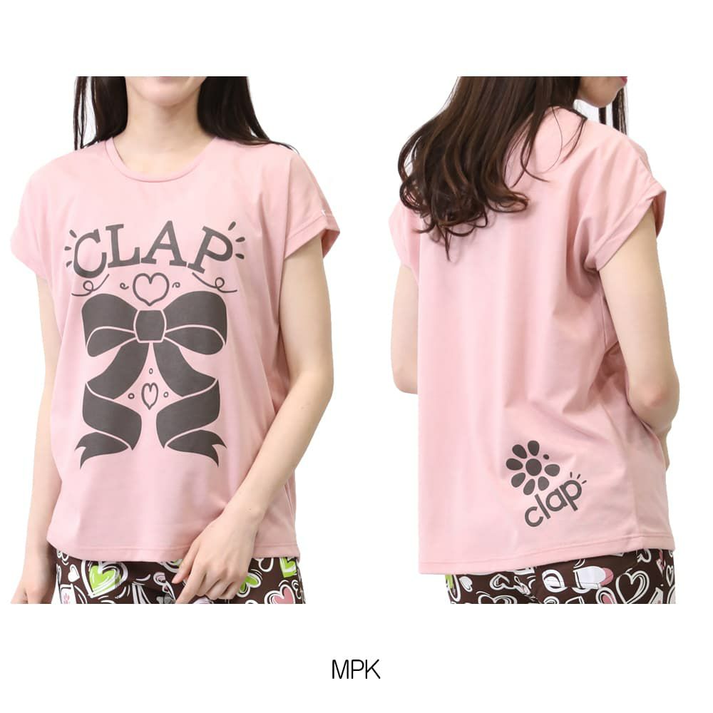 クラップCLAPリボンクラップドルマンエスレディーススポーツアパレルトレーニングフィットネス女性CTS25032