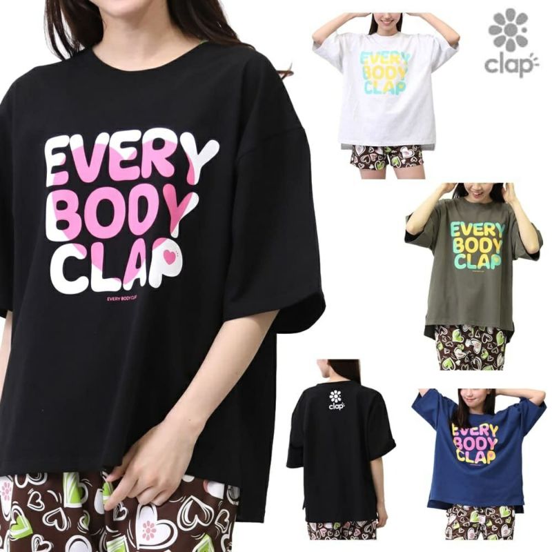 クラップCLAPエブリバディクラップビッグティーレディーススポーツアパレルトレーニングフィットネス女性CTS25034