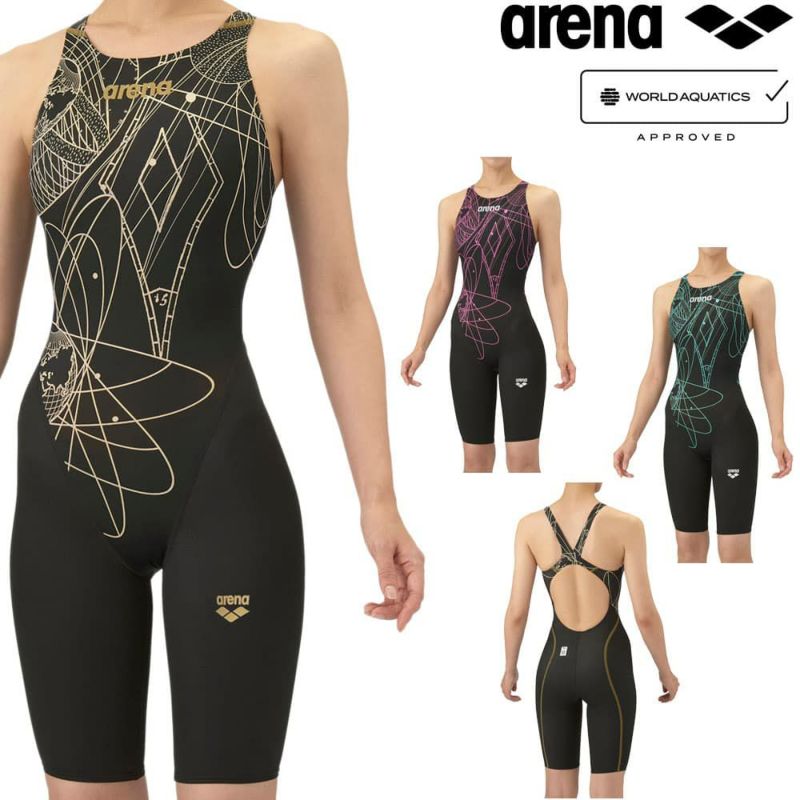 アリーナARENA競泳水着レディースWA承認モデルレーシングワンピーススパッツオープンバックハーフレッグオールインワンAQUAADVANCEDAQUAXTREME2025年秋冬モデルAS5FRC20Lfinaマークあり