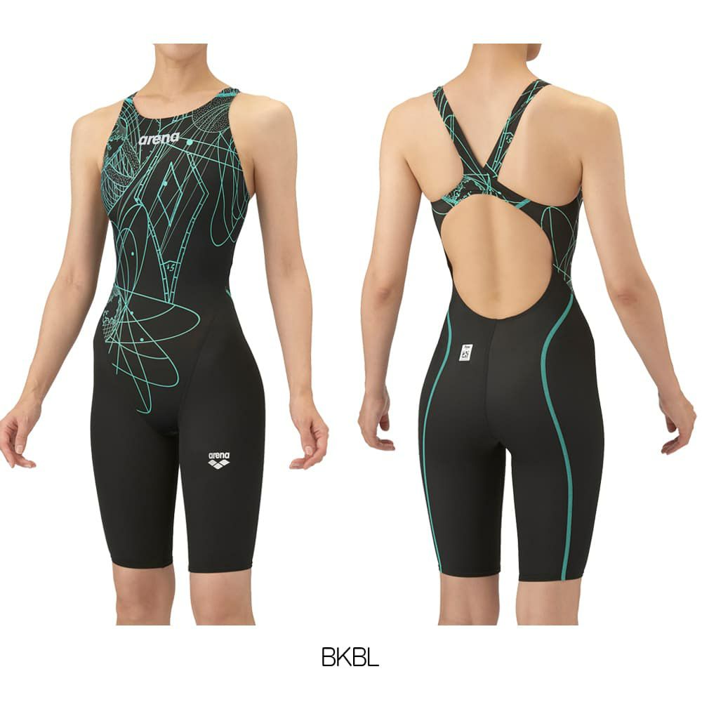 アリーナARENA競泳水着レディースWA承認モデルレーシングワンピーススパッツオープンバックハーフレッグオールインワンAQUAADVANCEDAQUAXTREME2025年秋冬モデルAS5FRC20Lfinaマークあり