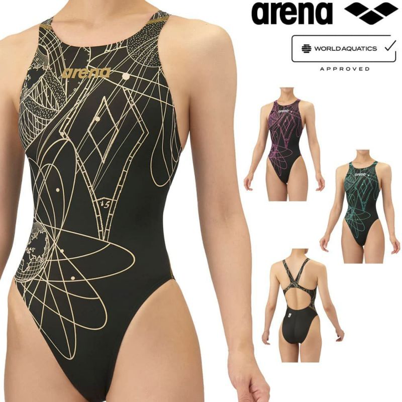 アリーナARENA競泳水着レディースWA承認モデルレーシングワンピースオープンバックAQUAADVANCEDAQUAXTREME2025年秋冬モデルAS5FRC21Lfinaマークあり