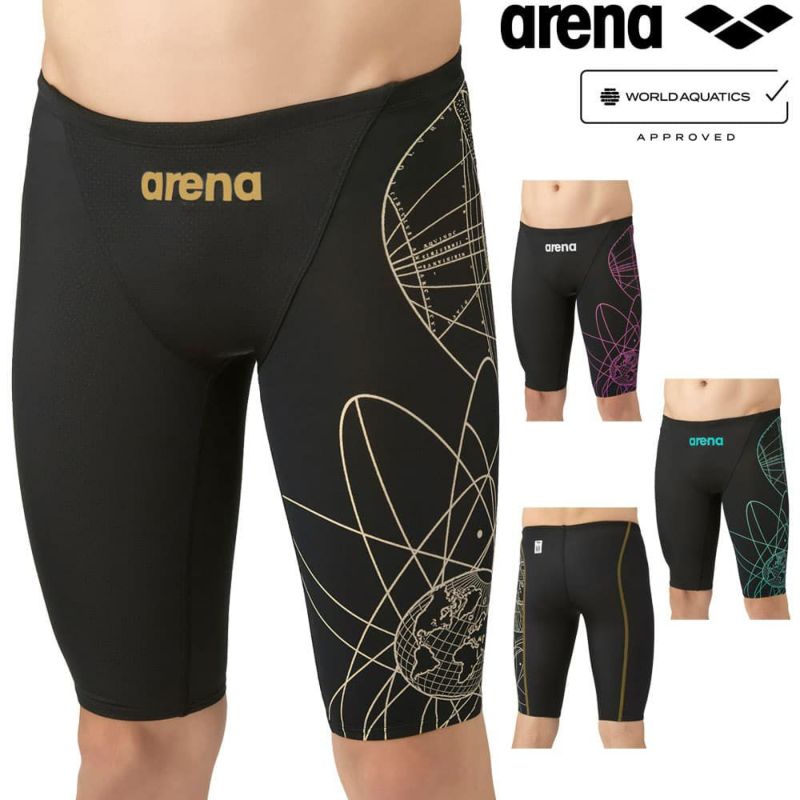 アリーナARENA競泳水着メンズWA承認モデルレーシングスパッツハーフレッグAQUAADVANCEDAQUAXTREME2025年秋冬モデルAS5FRC22Mfinaマークあり