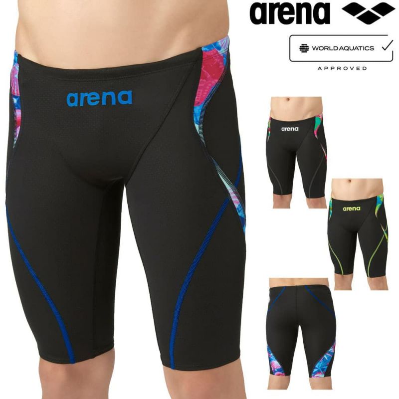 アリーナARENA競泳水着メンズWA承認モデルレーシングスパッツハーフレッグAQUAADVANCEDAQUAXTREME2025年秋冬モデルAS5FRC25Mfinaマークあり