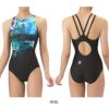 アリーナARENA競泳水着レディースWA承認モデルレーシングワンピースオープンバックAQUARACINGECOAQUASTRIPE-D2025年秋冬モデルAS5FRC56Lfinaマークあり