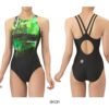 アリーナARENA競泳水着レディースWA承認モデルレーシングワンピースオープンバックAQUARACINGECOAQUASTRIPE-D2025年秋冬モデルAS5FRC56Lfinaマークあり