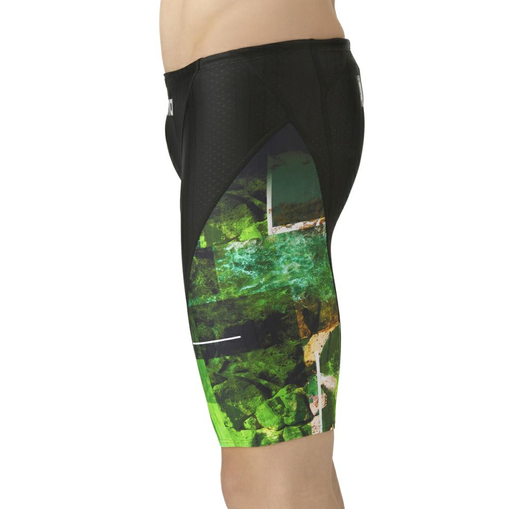 アリーナARENA競泳水着メンズWA承認モデルレーシングスパッツハーフレッグAQUARACINGECOAQUASTRIPE-D2025年秋冬モデルAS5FRC57Mfinaマークあり