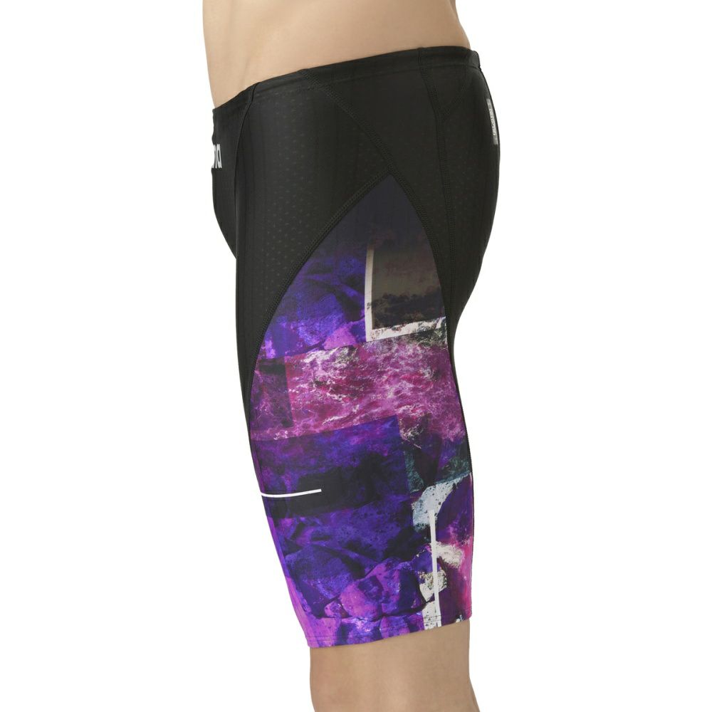 アリーナARENA競泳水着メンズWA承認モデルレーシングスパッツハーフレッグAQUARACINGECOAQUASTRIPE-D2025年秋冬モデルAS5FRC57Mfinaマークあり