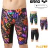 アリーナARENA競泳水着ジュニア男子WA承認モデルレーシングスパッツハーフレッグAQUARACINGAQUASTRIPE-D2025年秋冬モデルAS5FRC62Bfinaマークあり