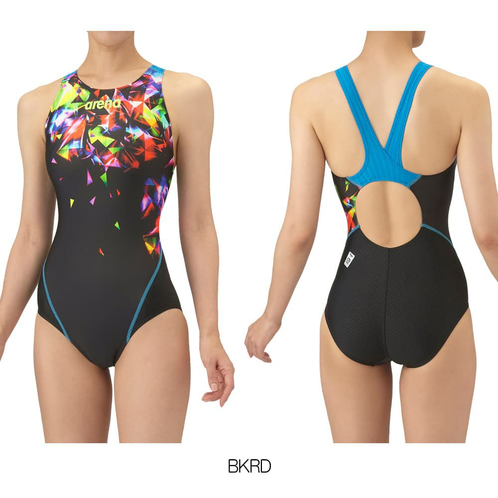 アリーナARENA競泳水着レディースWA承認モデルレーシングワンピースオープンバックAQUARACINGAQUASTRIPE-D2025年秋冬モデルAS5FRC70Lfinaマークあり