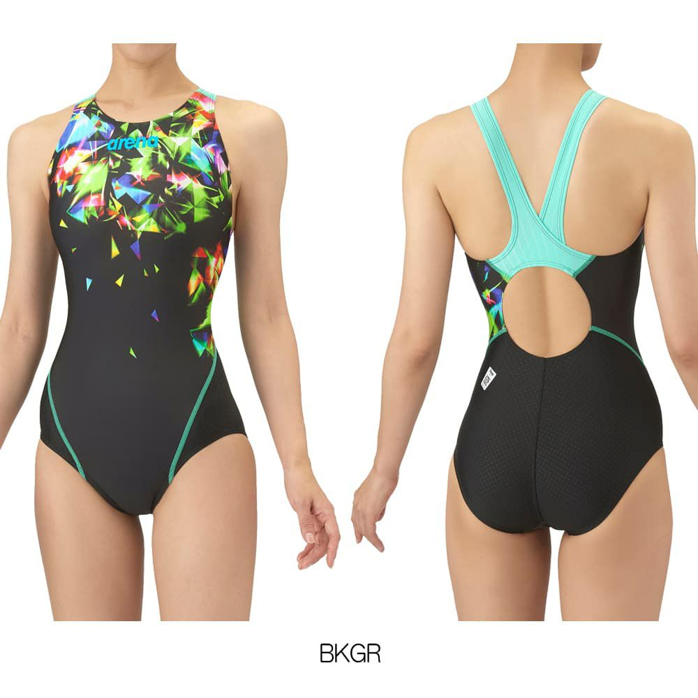 アリーナARENA競泳水着レディースWA承認モデルレーシングワンピースオープンバックAQUARACINGAQUASTRIPE-D2025年秋冬モデルAS5FRC70Lfinaマークあり