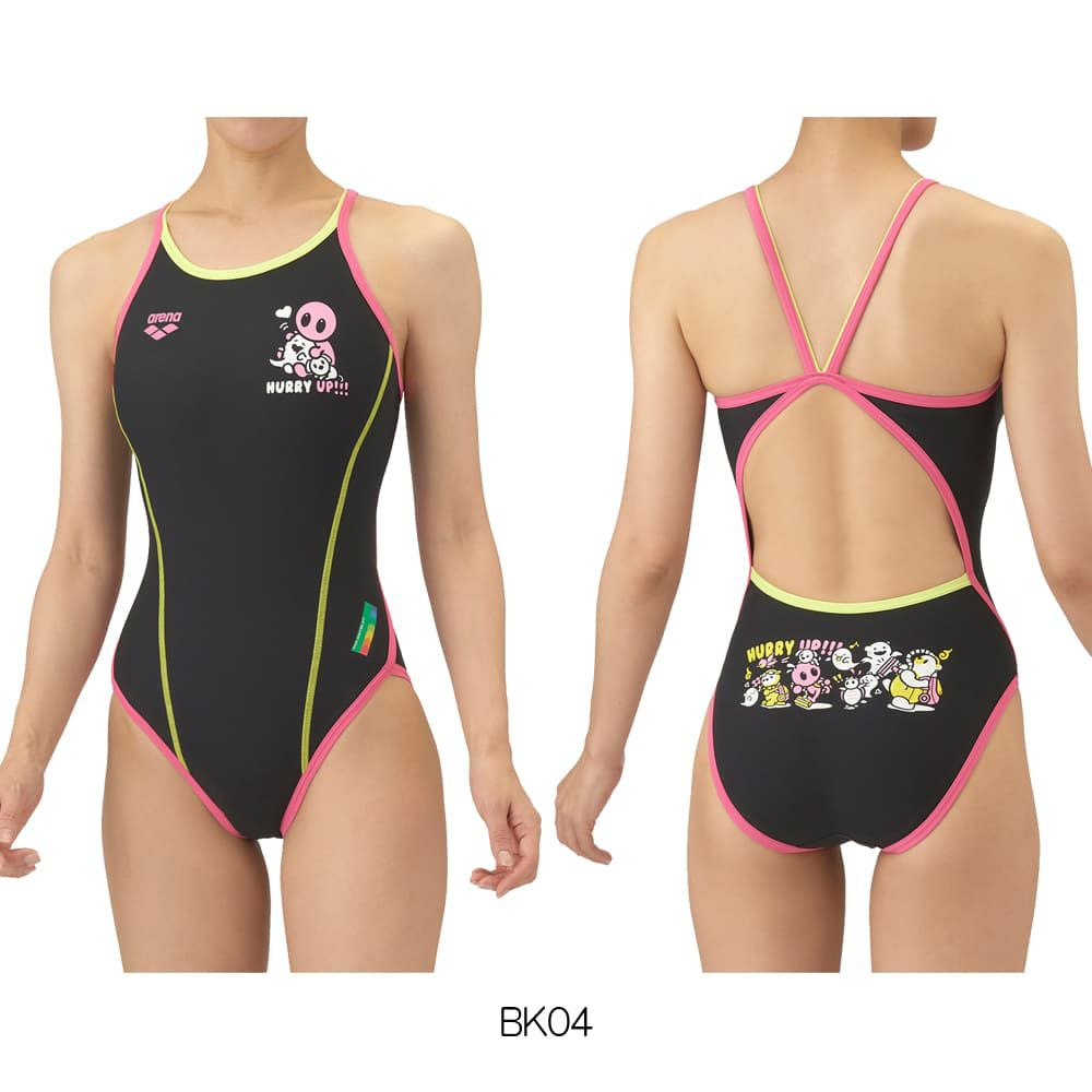 アリーナARENA競泳水着練習用水着レディーストレーニングワンピースオープンバックタフスーツアリーナ君タフスキンE競泳練習水着2025年秋冬モデルAS5FWM00L