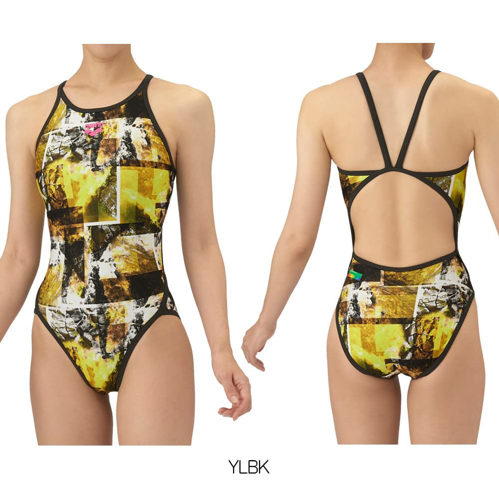 アリーナARENA競泳水着練習用水着レディーストレーニングワンピースオープンバックタフスーツタフスキンT2E競泳練習水着2025年秋冬モデルAS5FWM05L