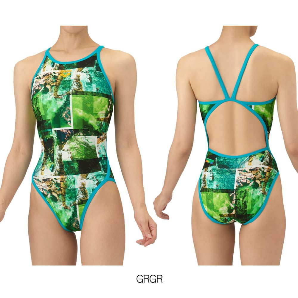 アリーナARENA競泳水着練習用水着レディーストレーニングワンピースオープンバックタフスーツタフスキンT2E競泳練習水着2025年秋冬モデルAS5FWM05L