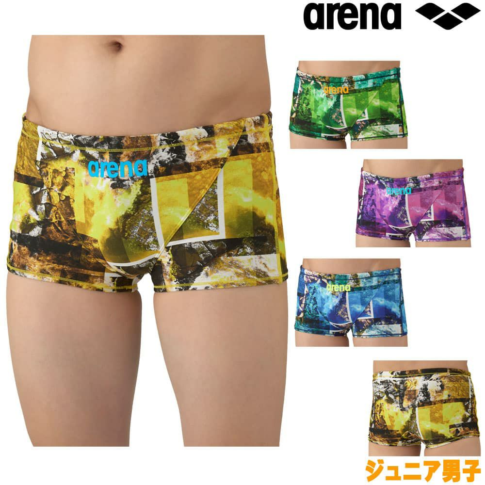 アリーナARENA競泳水着練習用水着ジュニア男子トレーニングスパッツショートレッグタフスーツタフスキンT2E競泳練習水着2025年秋冬モデルAS5FWM06B