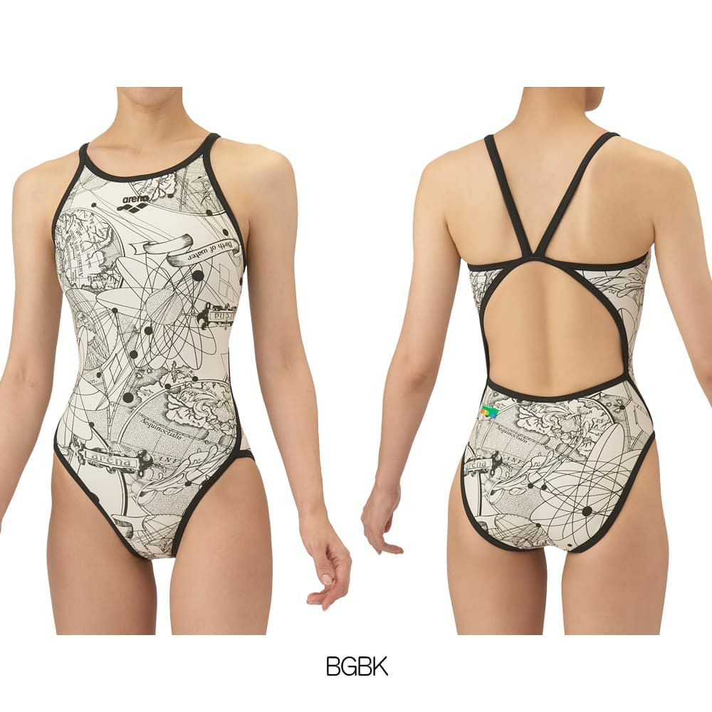 アリーナARENA競泳水着練習用水着レディーストレーニングワンピースオープンバックタフスーツタフスキンEP競泳練習水着2025年秋冬モデルAS5FWM07L