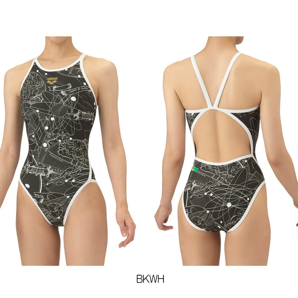 アリーナARENA競泳水着練習用水着レディーストレーニングワンピースオープンバックタフスーツタフスキンEP競泳練習水着2025年秋冬モデルAS5FWM07L