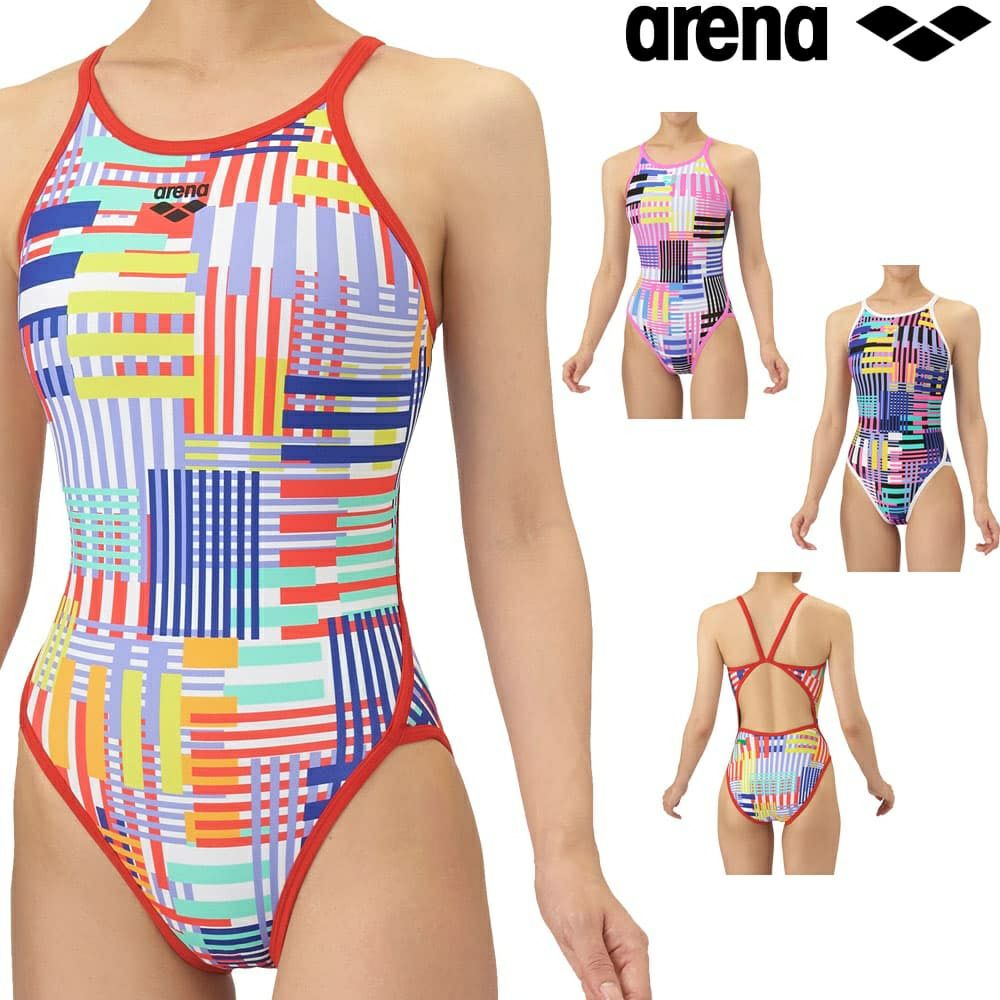 アリーナARENA競泳水着練習用水着レディーストレーニングワンピースオープンバックタフスーツタフスキンEP競泳練習水着2025年秋冬モデルAS5FWM11L