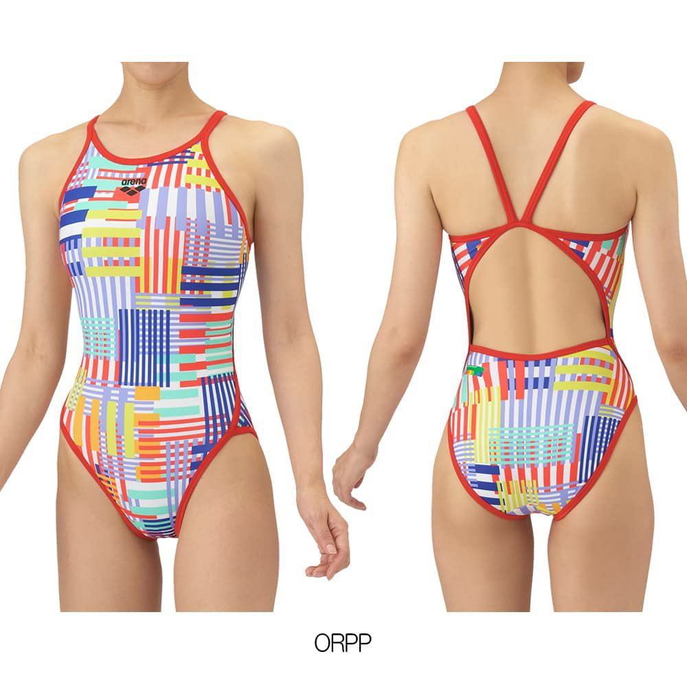 アリーナARENA競泳水着練習用水着レディーストレーニングワンピースオープンバックタフスーツタフスキンEP競泳練習水着2025年秋冬モデルAS5FWM11L