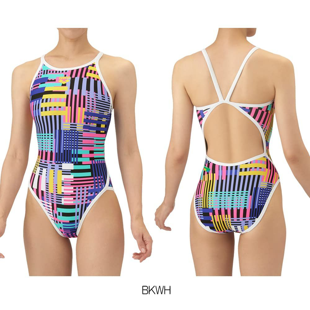 アリーナARENA競泳水着練習用水着レディーストレーニングワンピースオープンバックタフスーツタフスキンEP競泳練習水着2025年秋冬モデルAS5FWM11L