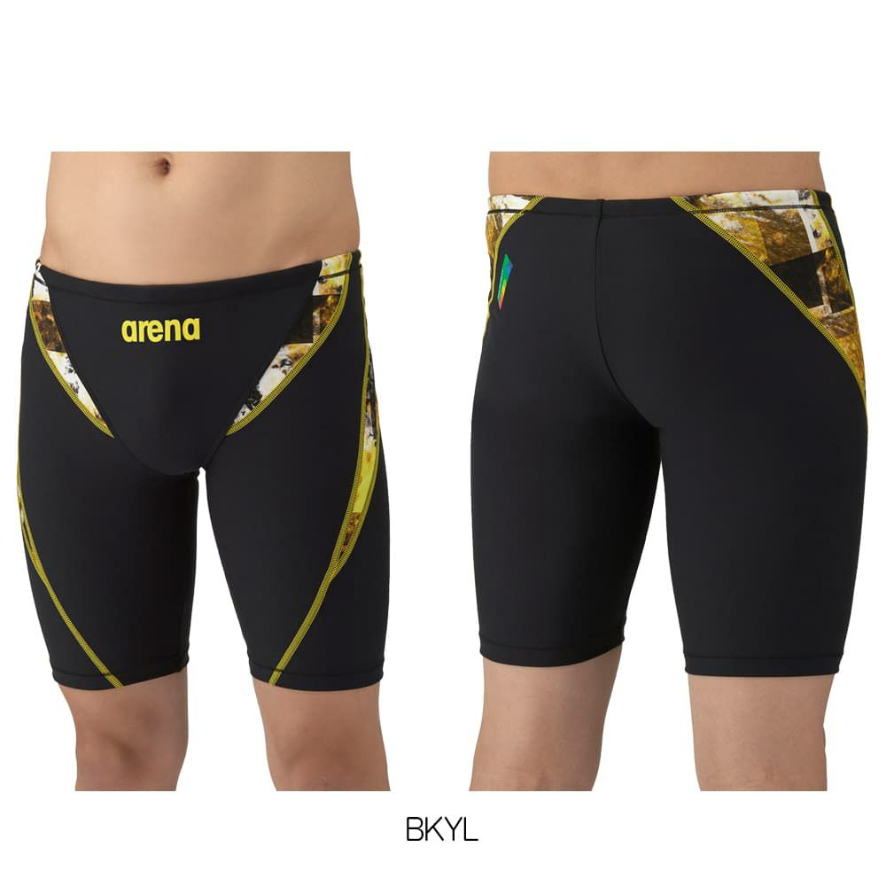 アリーナARENA競泳水着練習用水着メンズトレーニングスパッツハーフレッグタフスーツタフスキンE競泳練習水着2025年秋冬モデルAS5FWM12M